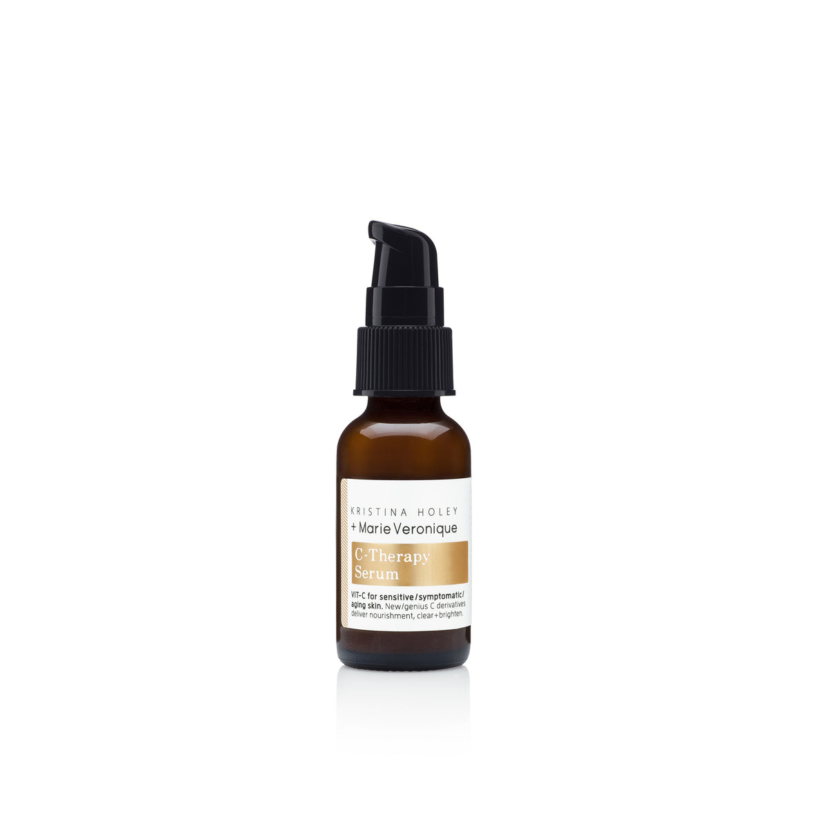 Marie Veronique C-Therapy Serum 1 oz / 30 ml. VIT-C for sensitive/symptomatic/aging skin. New/genius C derivatives deliver nourishment, clear + brighten. 